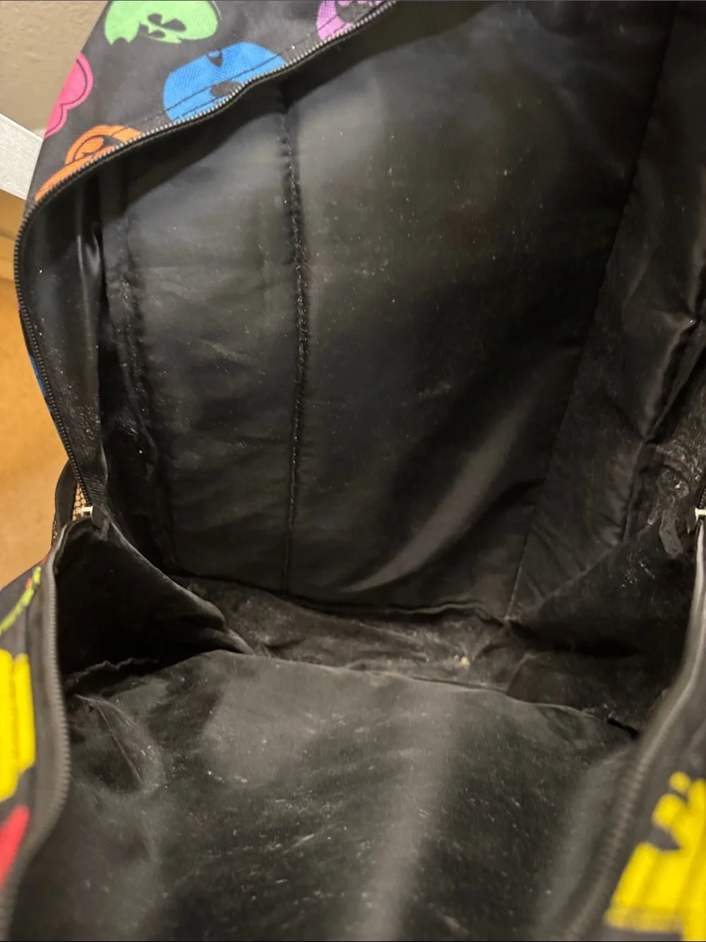 Disney Black Backpack with Multicolor Mickey Faces